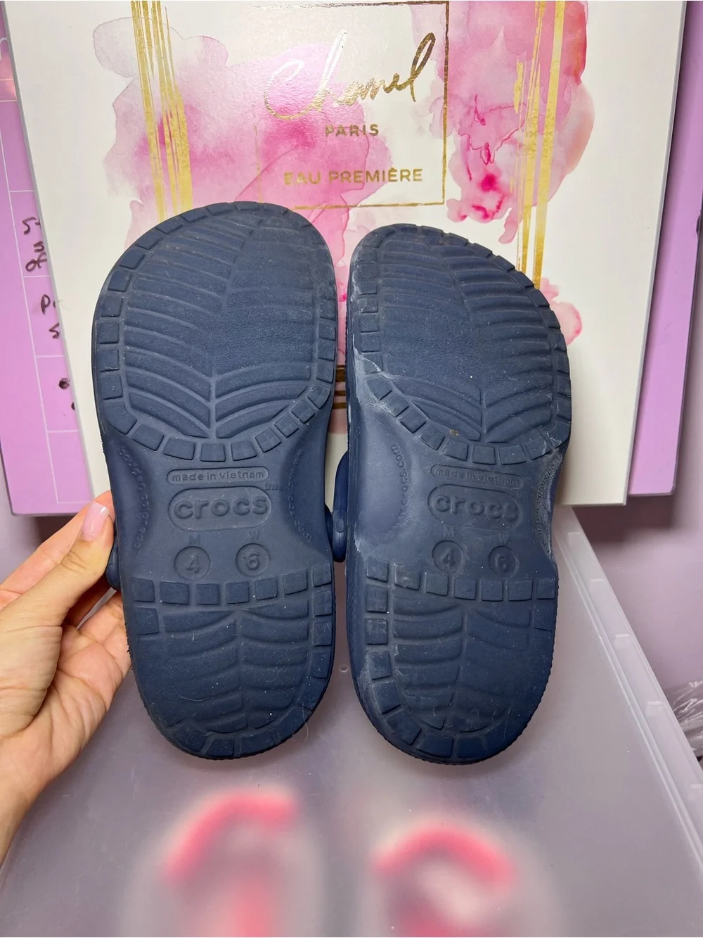 CROCS Kids Navy Blue Classic Clog with Charms